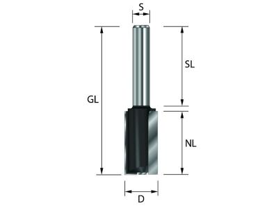 Nutfräser D6x20x69mm Z1 S8