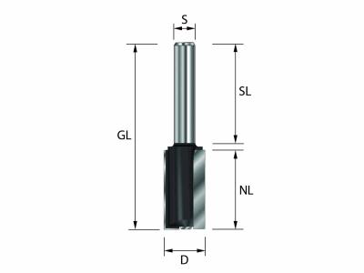 Nutfräser HM D10x30x90mm Z2+1 S8
