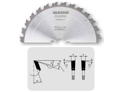 GUHDO HM-Kreissägeblatt Ø250x3,2/2,2x30 Z24W