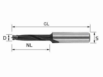 HW-Dübellochbohrer D10x80x115mm S10mm rechts