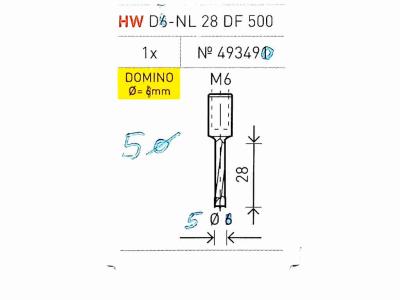 Festool DOMINO Fräser D 5-NL 20 HW-DF 500 493490