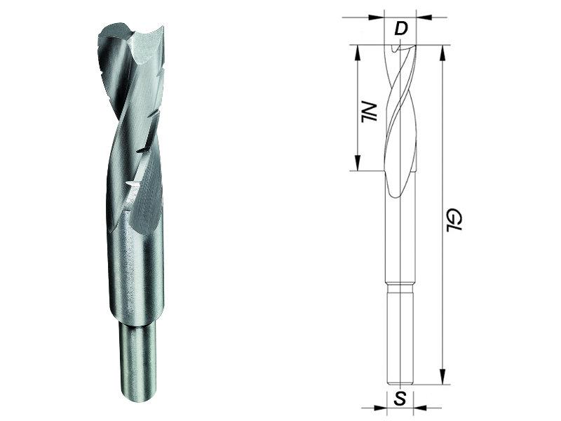 Langlochfräsbohrer rechts Schaft-Ø=13mm Langlochfräsbohrer rechts Schaft-Ø=13mm