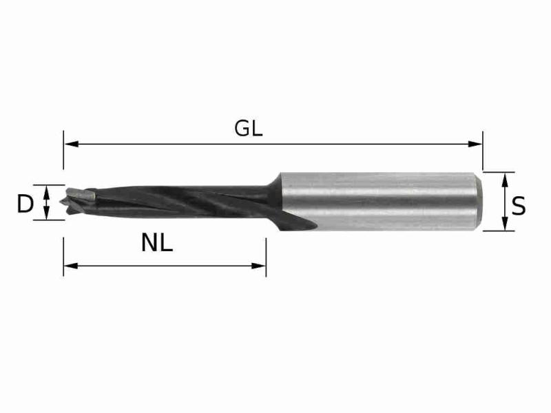 HW-Dübellochbohrer D10x80x115mm S10mm rechts