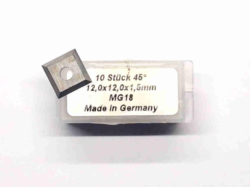 Wendeschneidplatten 12x12x1,5mm HM Z4 45°