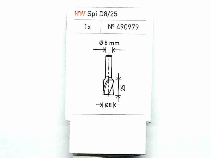 Festool Spiralnutfräser HW Spi S8 D8/25 490979